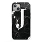 Marble White Initial Personalised iPhone 13 Full Wrap 3D Tough Case