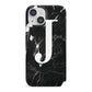 Marble White Initial Personalised iPhone 13 Mini Full Wrap 3D Snap Case