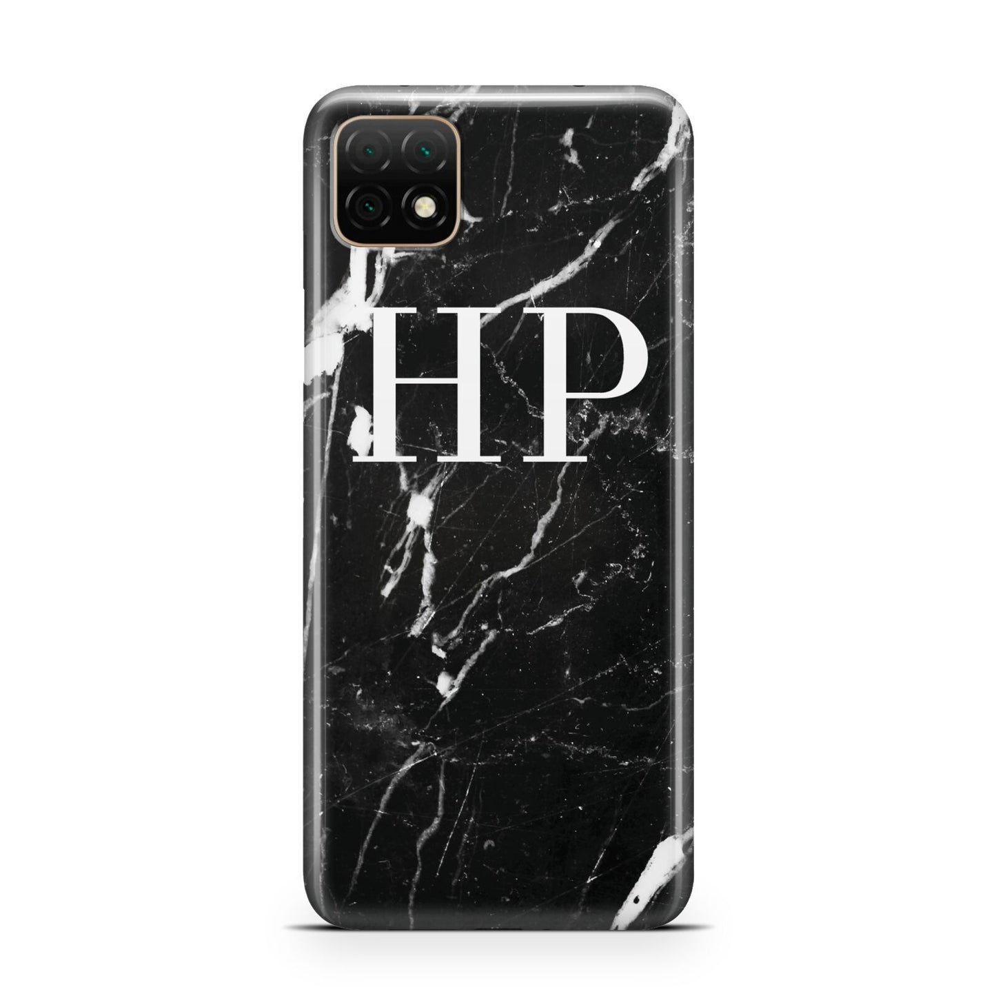 Marble White Initials Monogram Personalised Huawei Enjoy 20 Phone Case
