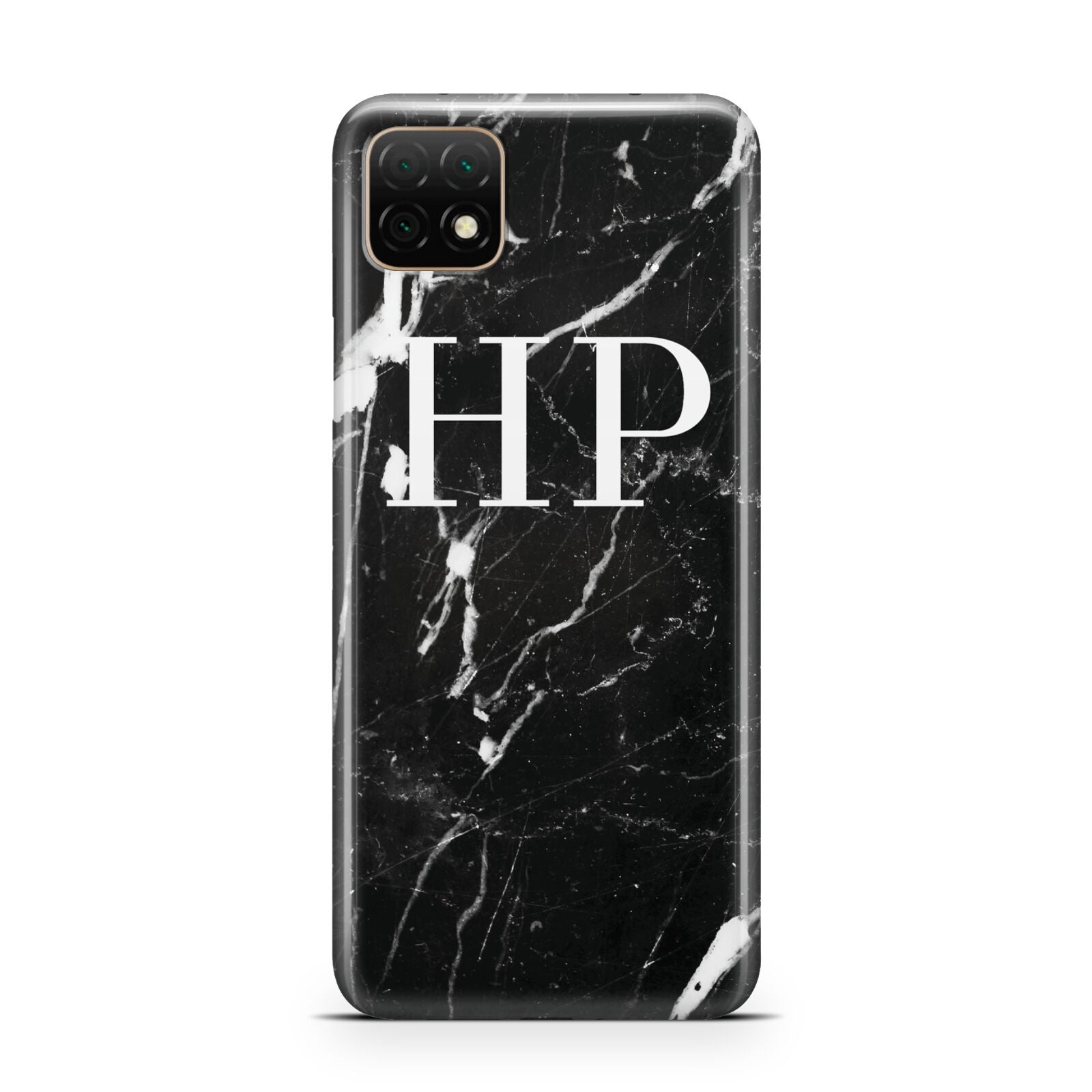 Marble White Initials Monogram Personalised Huawei Enjoy 20 Phone Case