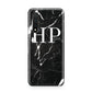 Marble White Initials Monogram Personalised Huawei Nova 6 Phone Case