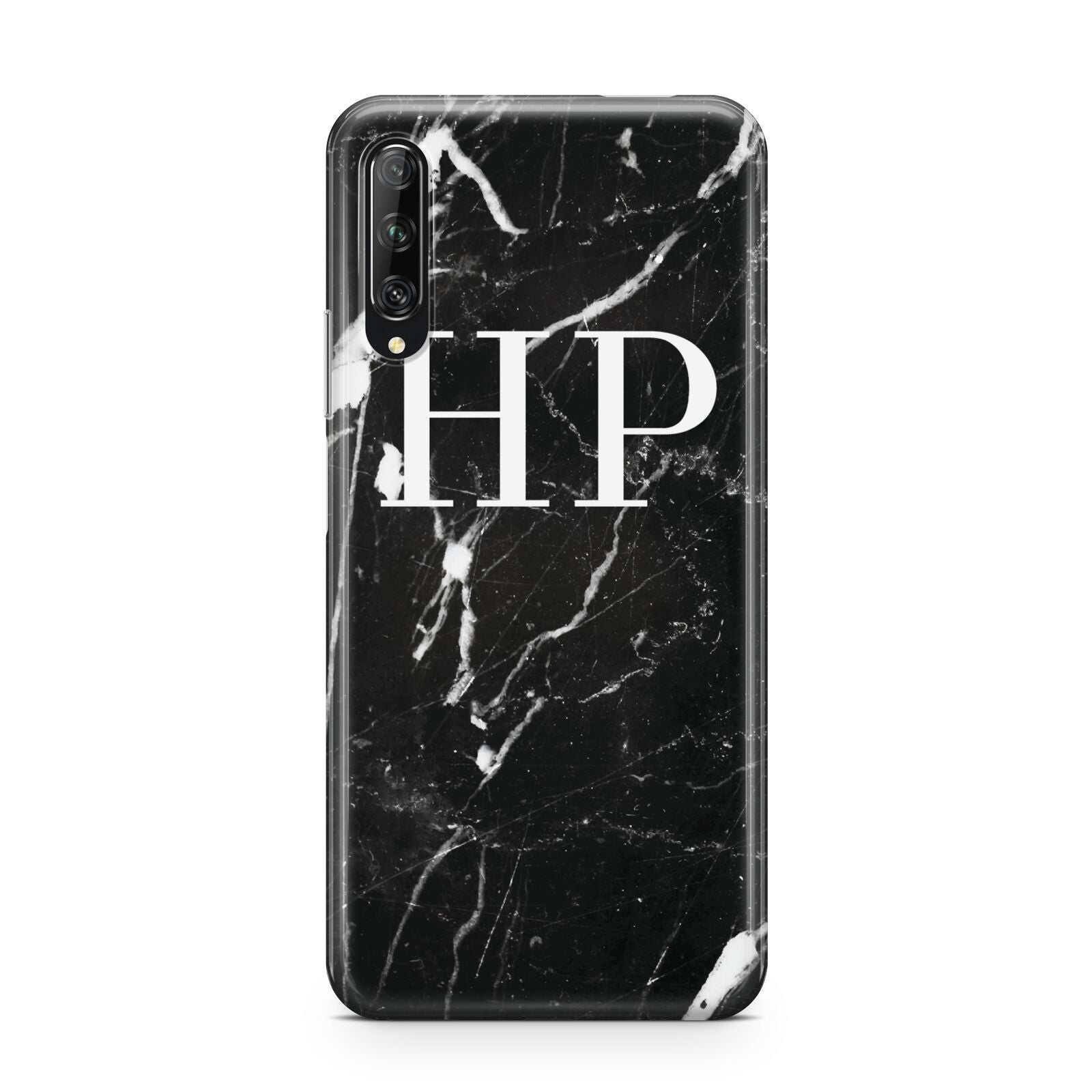 Marble White Initials Monogram Personalised Huawei P Smart Pro 2019