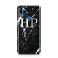 Marble White Initials Monogram Personalised Huawei P Smart Z