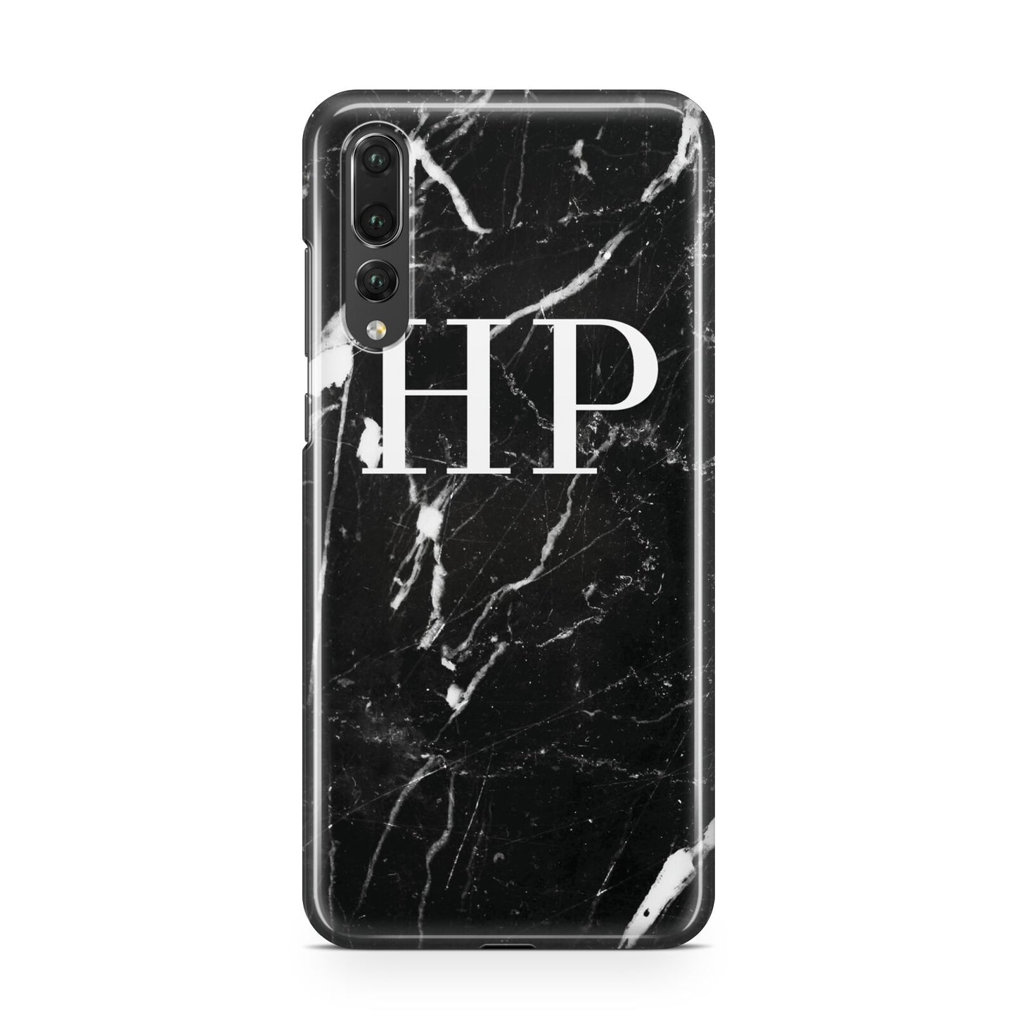 Marble White Initials Monogram Personalised Huawei P20 Pro Phone Case