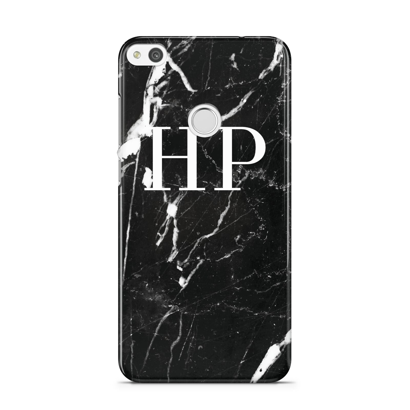 Marble White Initials Monogram Personalised Huawei P8 Lite Case