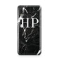Marble White Initials Monogram Personalised Huawei Y9 2019