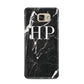 Marble White Initials Monogram Personalised Samsung Galaxy A5 2016 Case on gold phone