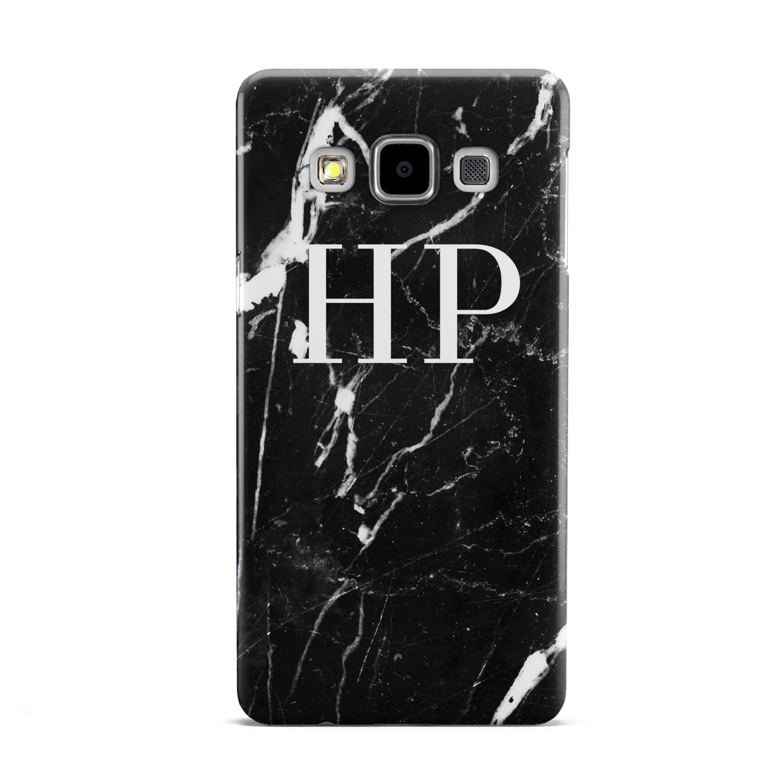 Marble White Initials Monogram Personalised Samsung Galaxy A5 Case
