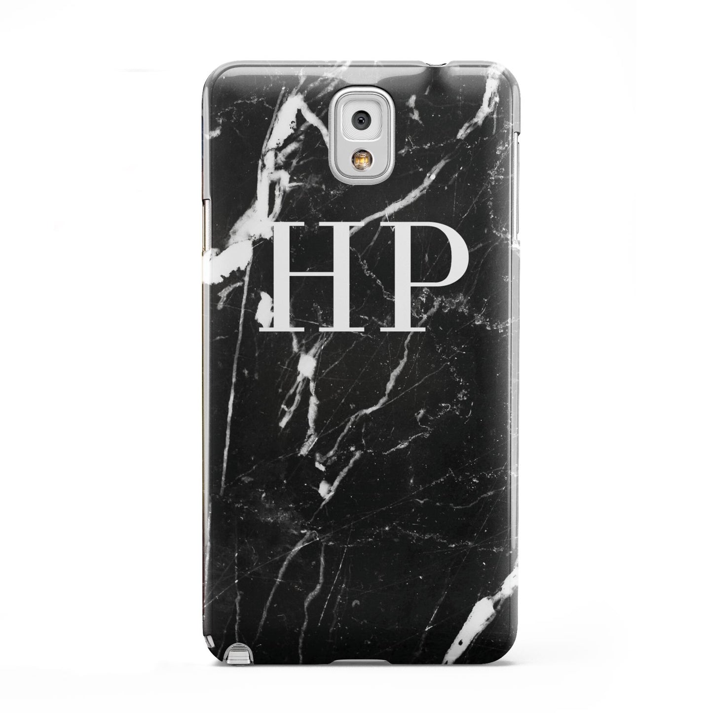 Marble White Initials Monogram Personalised Samsung Galaxy Note 3 Case