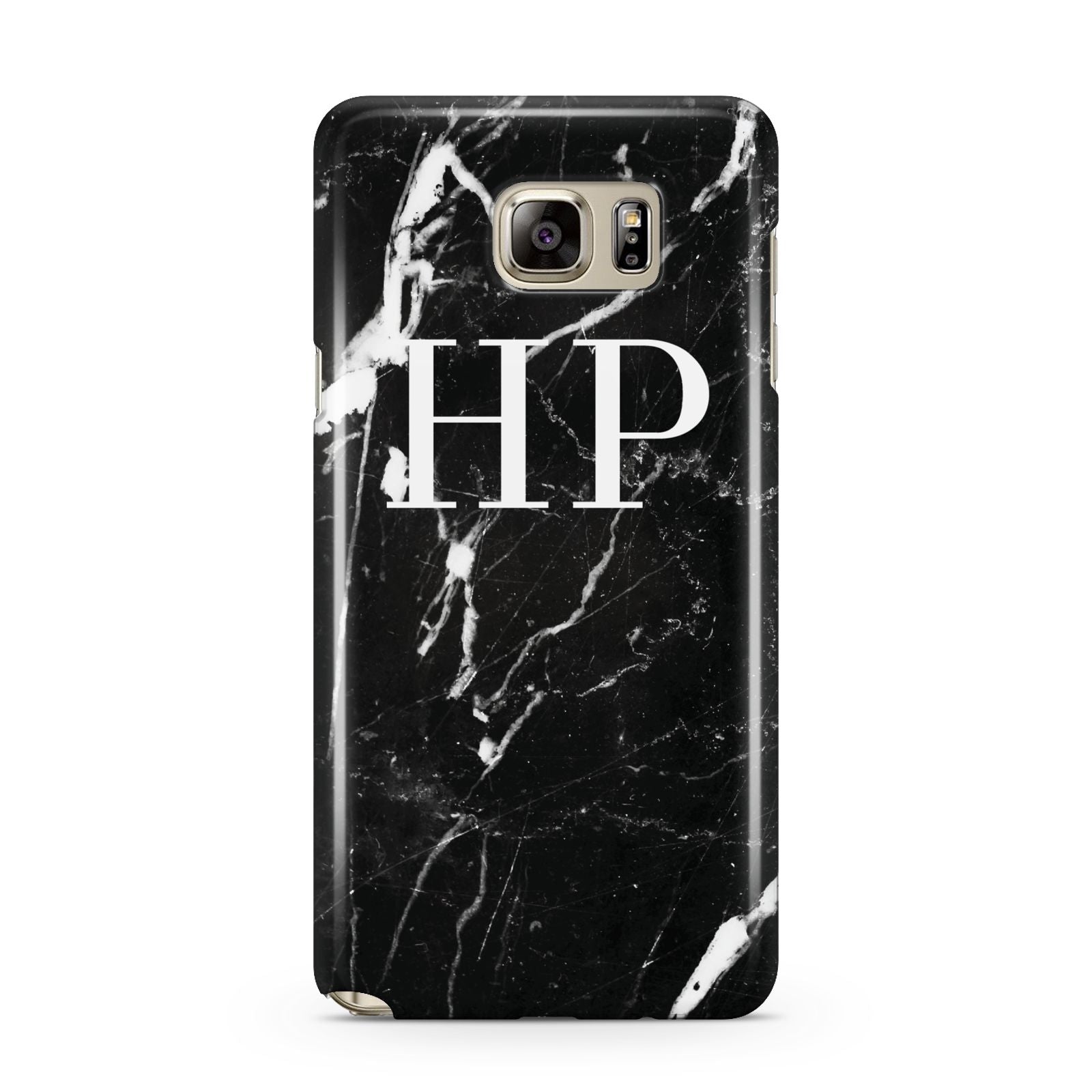 Marble White Initials Monogram Personalised Samsung Galaxy Note 5 Case