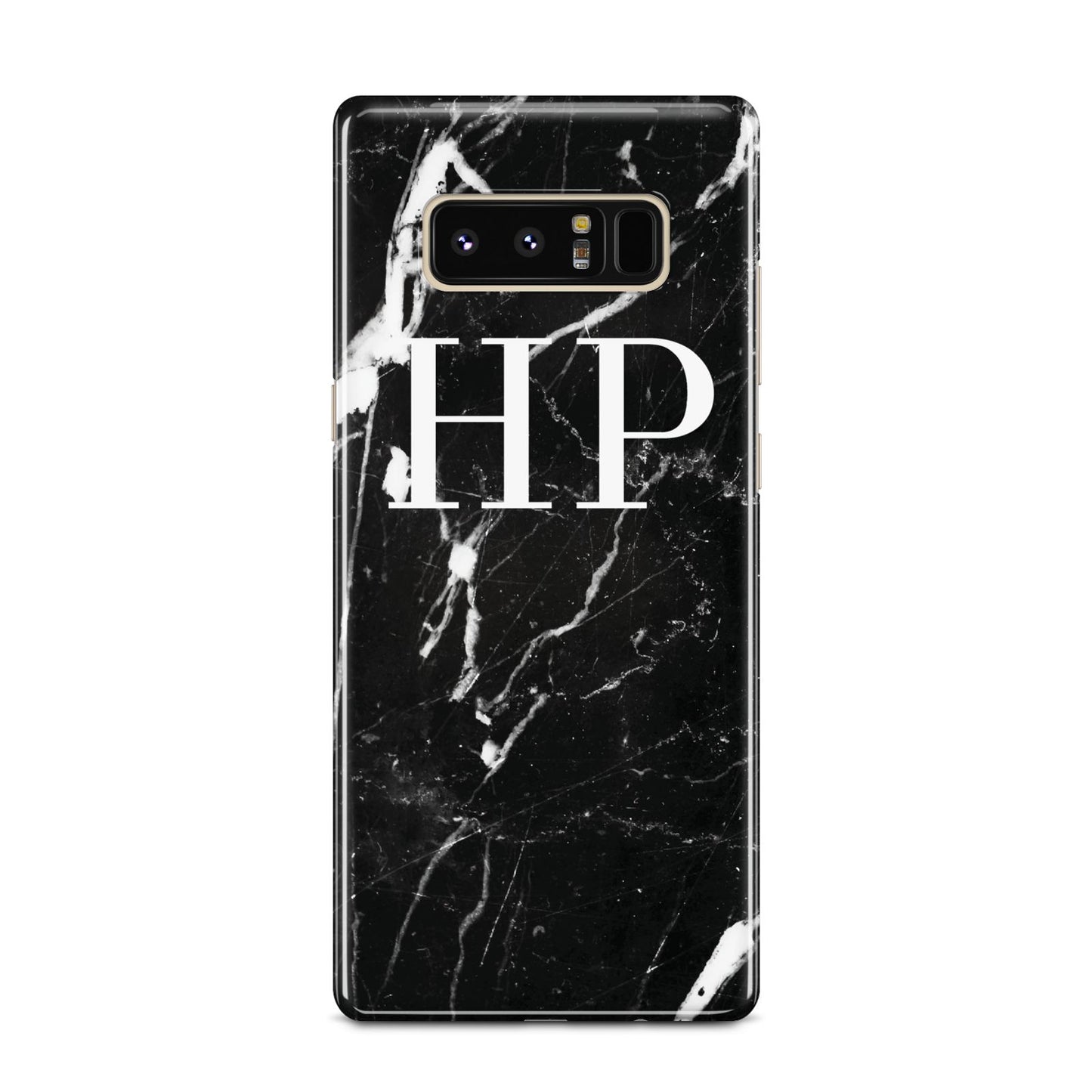Marble White Initials Monogram Personalised Samsung Galaxy Note 8 Case