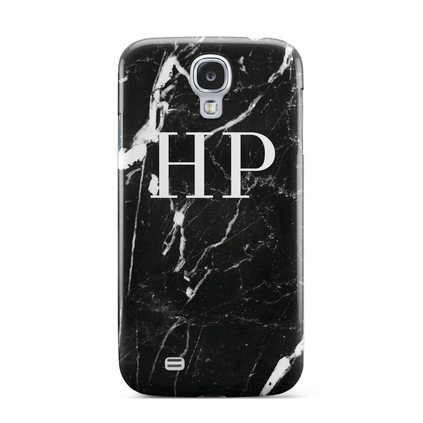 Marble White Initials Monogram Personalised Samsung Galaxy S4 Case
