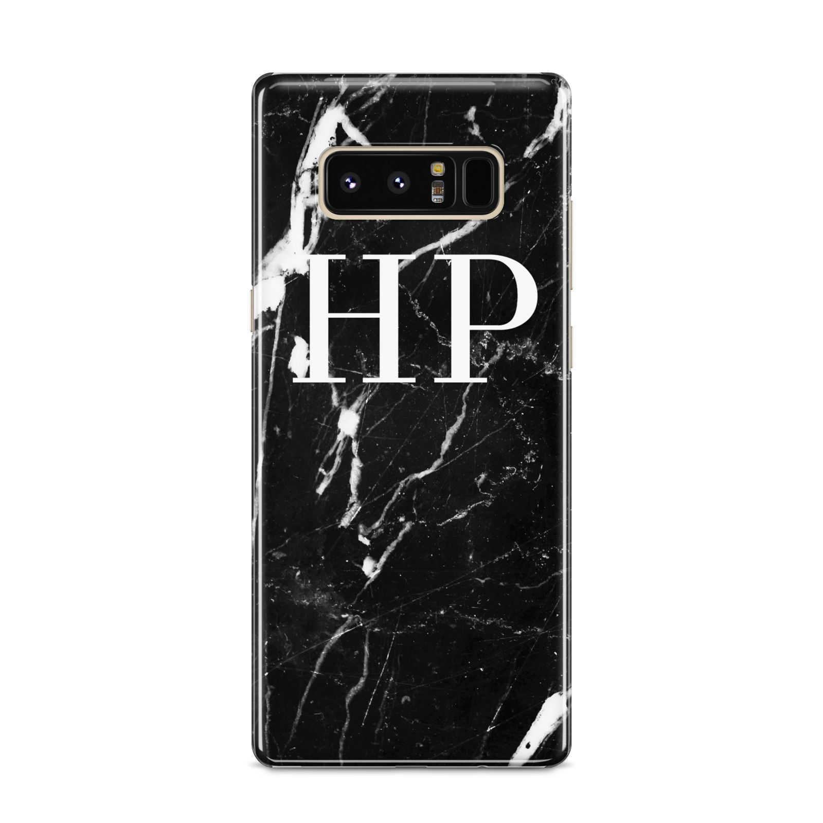 Marble White Initials Monogram Personalised Samsung Galaxy S8 Case