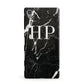 Marble White Initials Monogram Personalised Sony Xperia Case