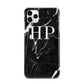Marble White Initials Monogram Personalised iPhone 11 Pro Max 3D Snap Case