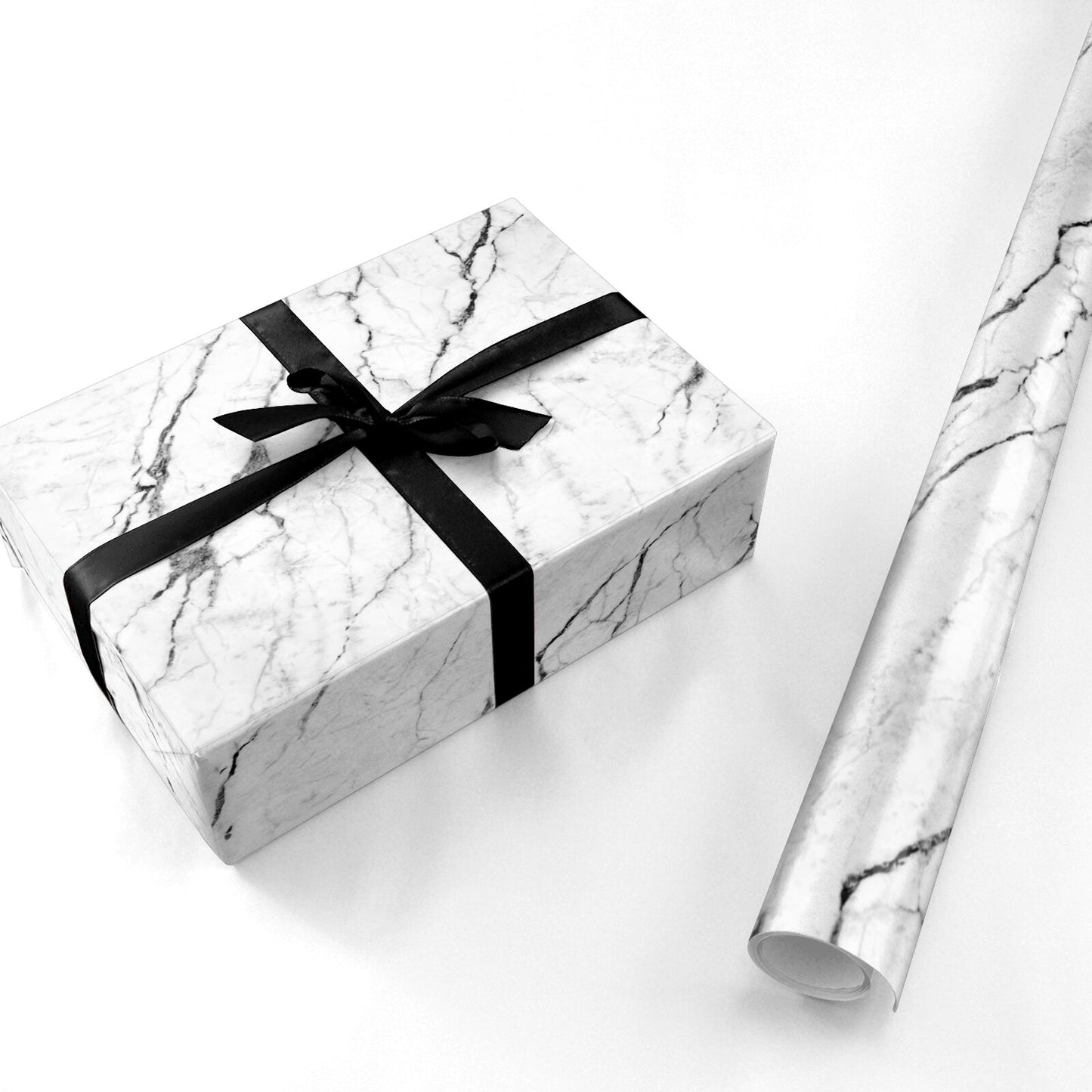 Marble White Personalised Wrapping Paper