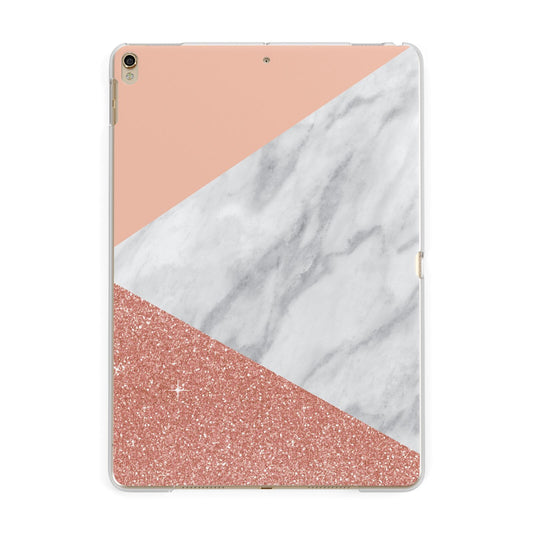 Marble White Rose Gold Apple iPad Gold Case
