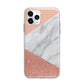 Marble White Rose Gold Apple iPhone 11 Pro in Silver with Bumper Case
