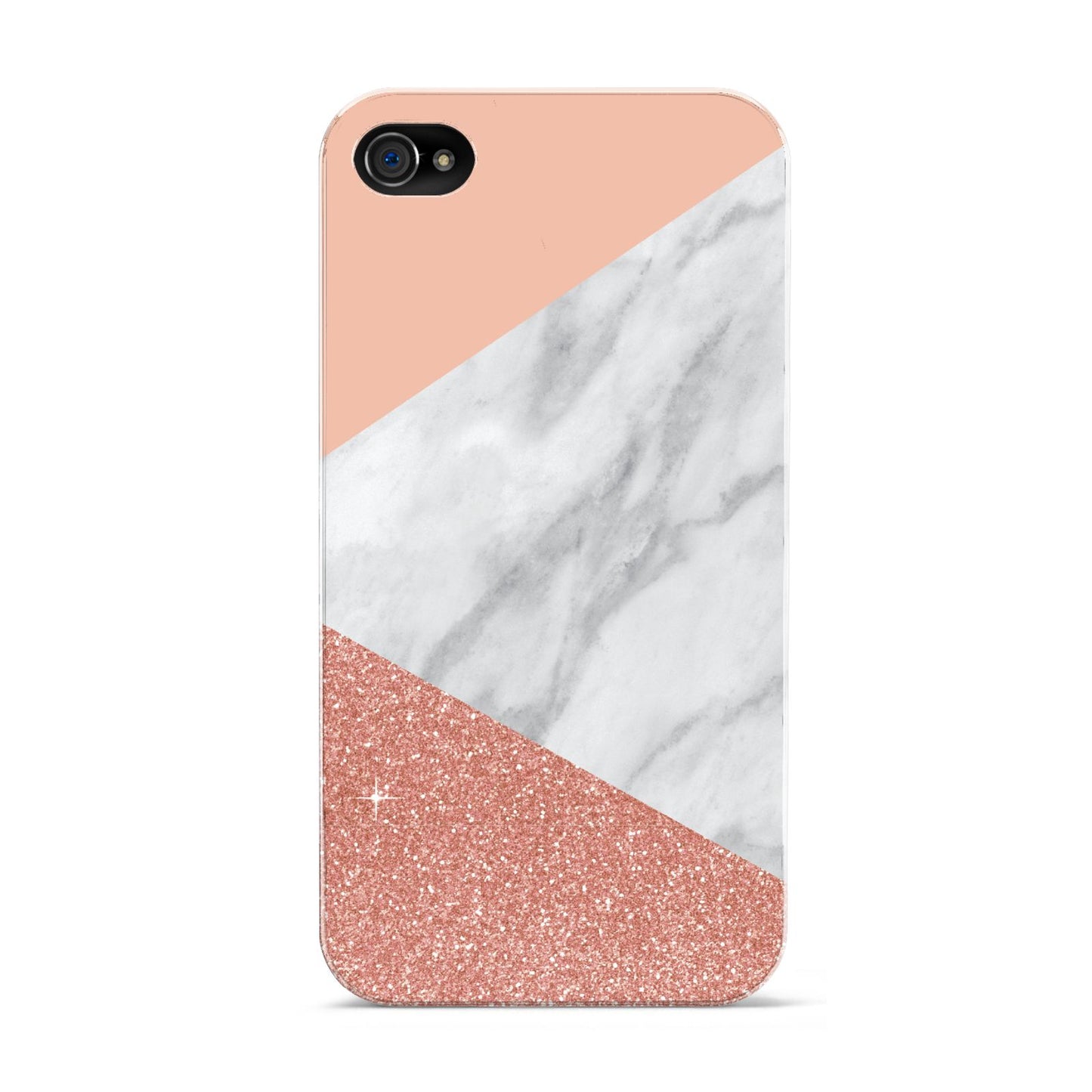Marble White Rose Gold Apple iPhone 4s Case