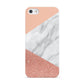 Marble White Rose Gold Apple iPhone 5 Case