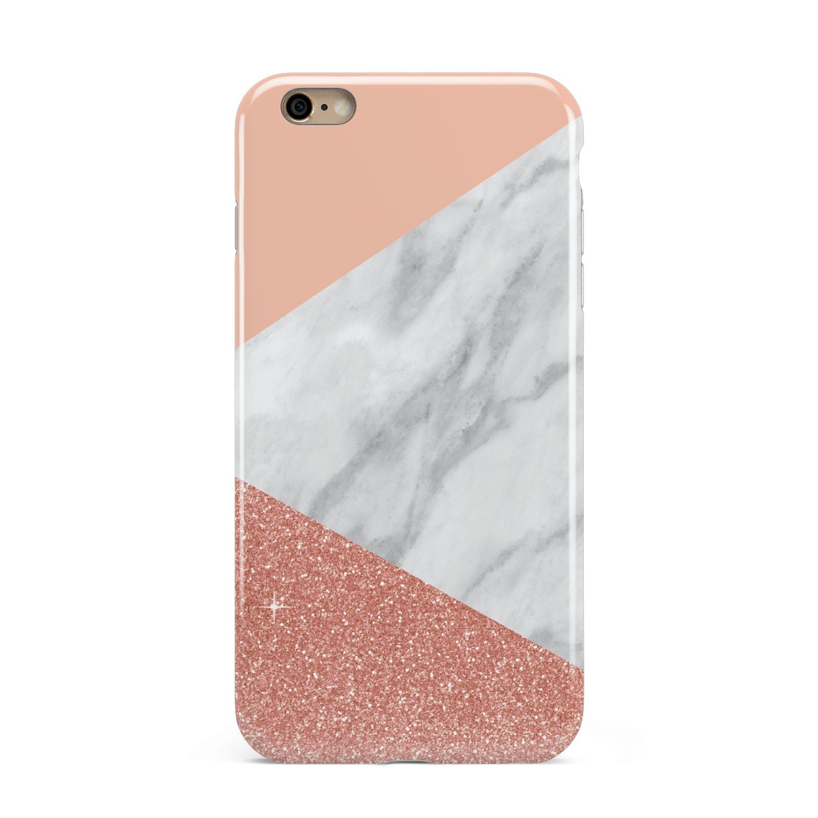 Marble White Rose Gold Apple iPhone 6 Plus 3D Tough Case