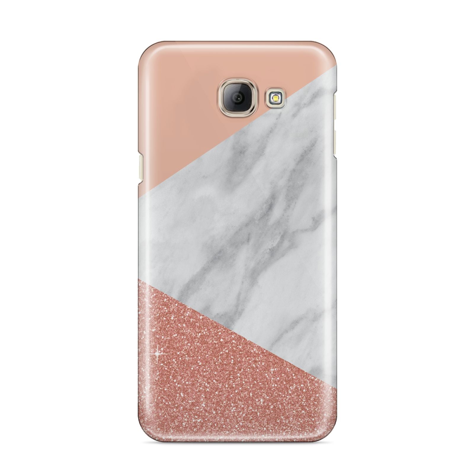 Marble White Rose Gold Samsung Galaxy A8 2016 Case