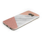 Marble White Rose Gold Samsung Galaxy Case Bottom Cutout