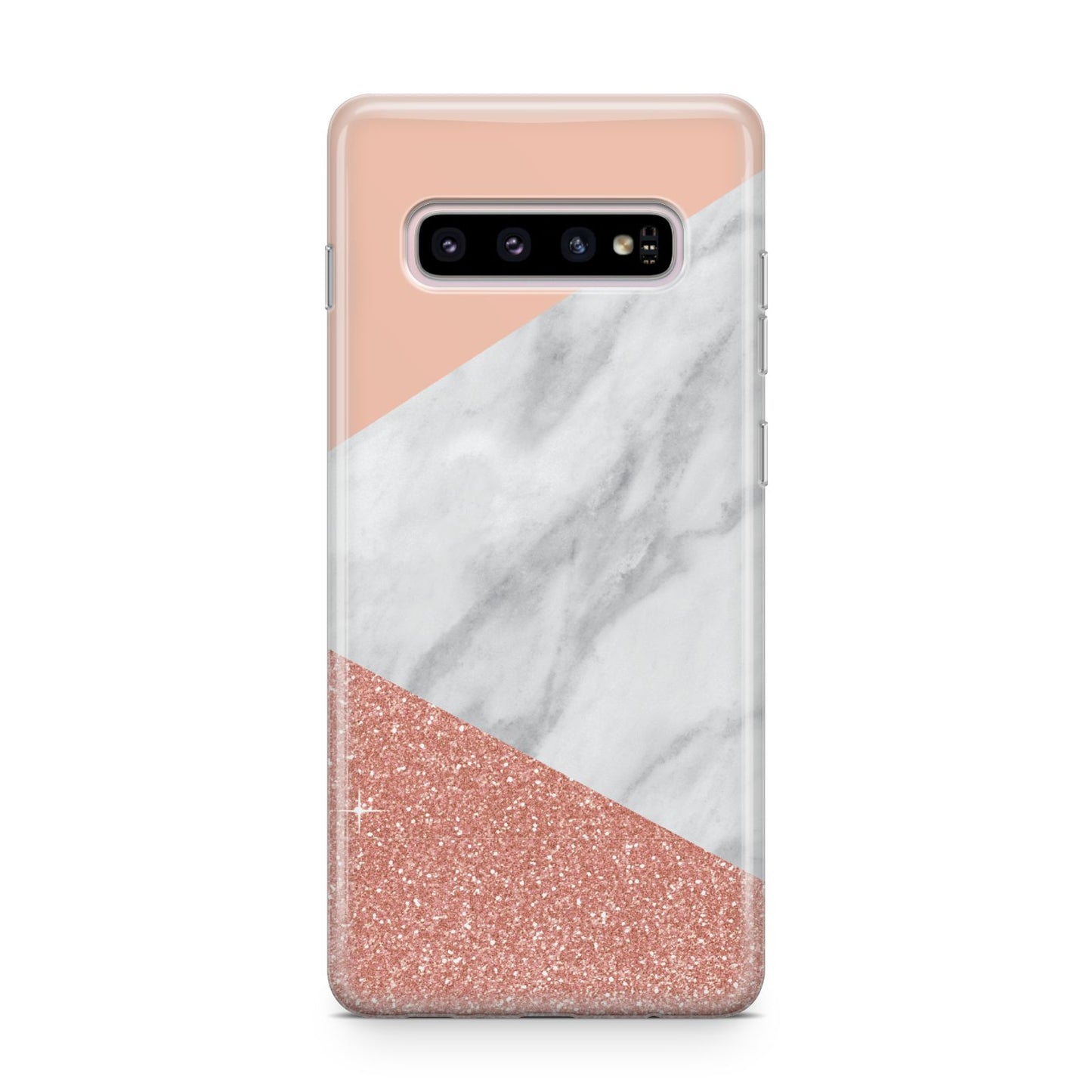 Marble White Rose Gold Samsung Galaxy S10 Plus Case