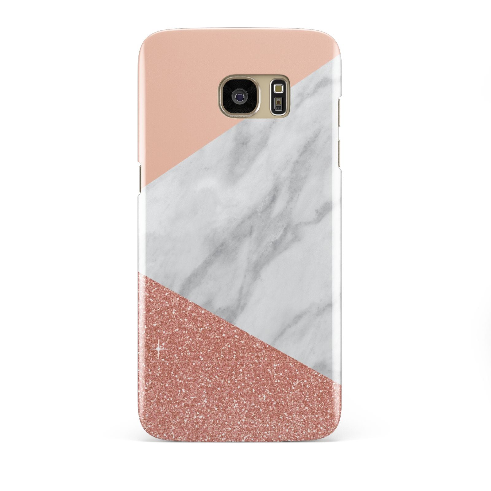 Marble White Rose Gold Samsung Galaxy S7 Edge Case