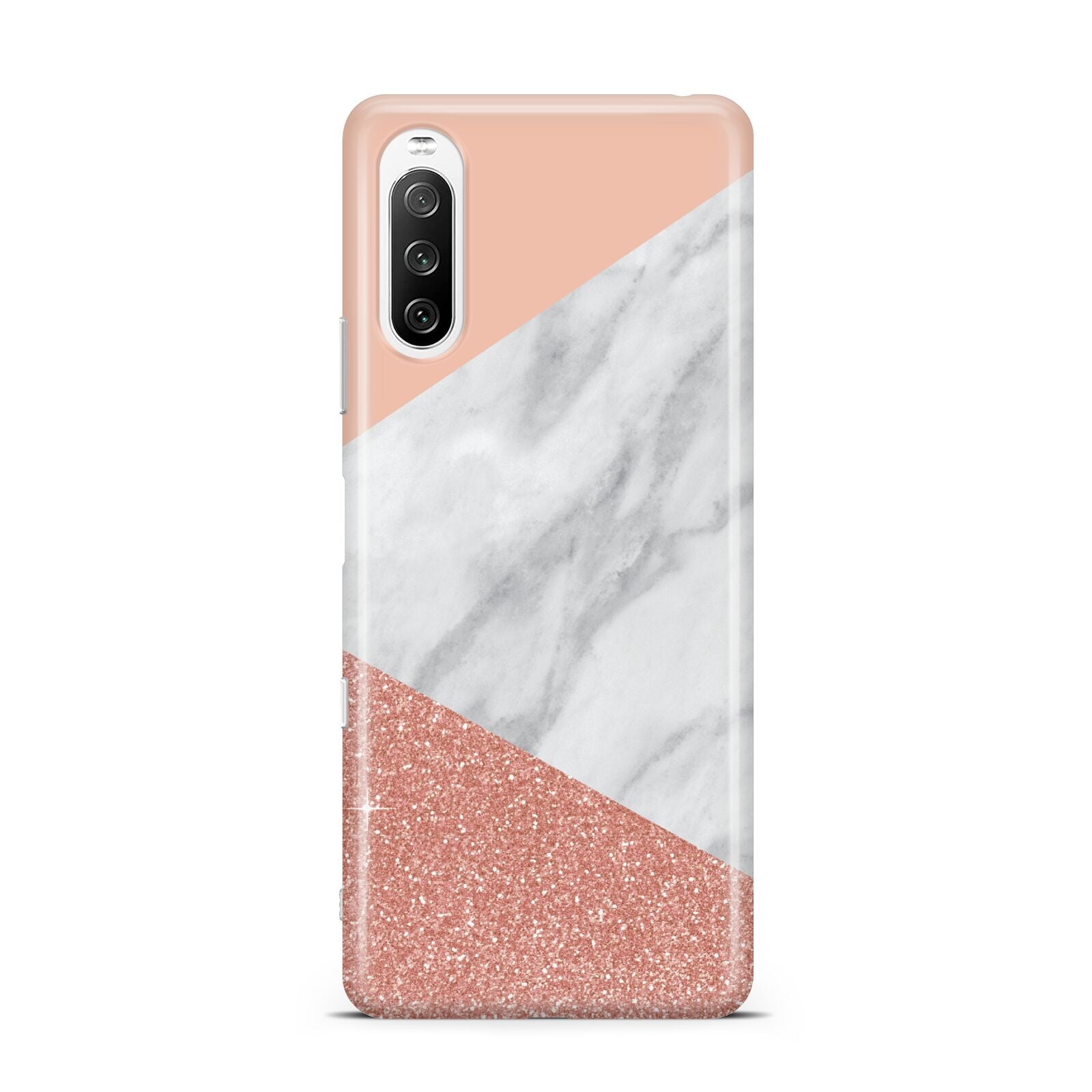 Marble White Rose Gold Sony Xperia 10 III Case