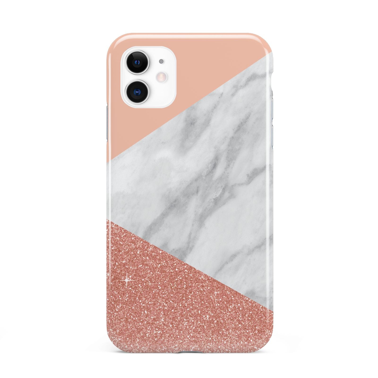 Marble White Rose Gold iPhone 11 3D Tough Case