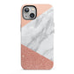 Marble White Rose Gold iPhone 13 Full Wrap 3D Tough Case