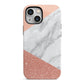 Marble White Rose Gold iPhone 13 Mini Full Wrap 3D Tough Case