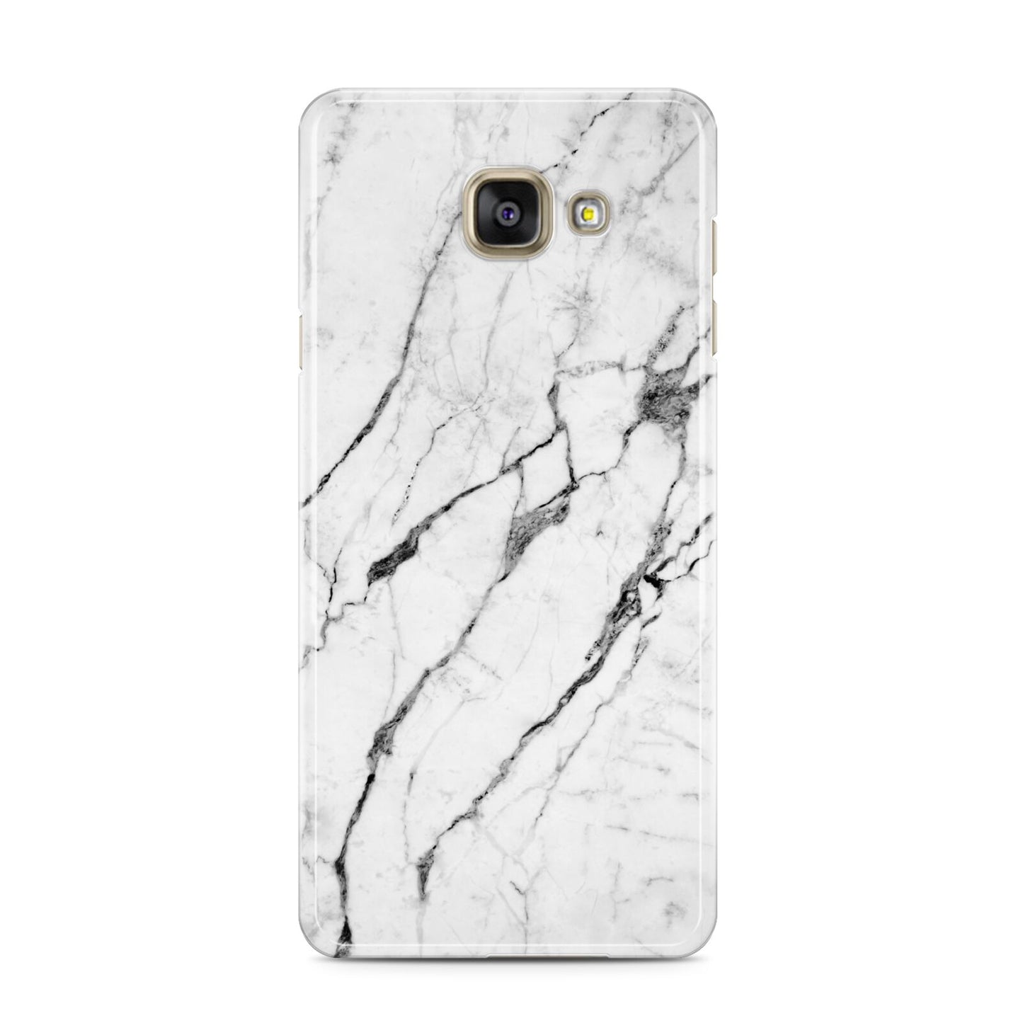 Marble White Samsung Galaxy A3 2016 Case on gold phone