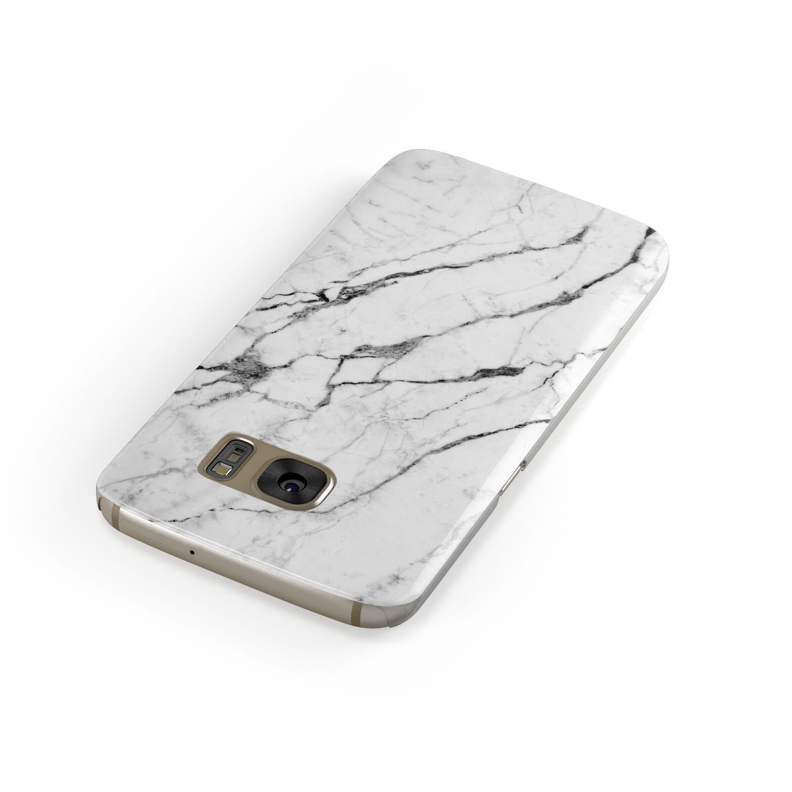 Marble White Samsung Galaxy Case Front Close Up