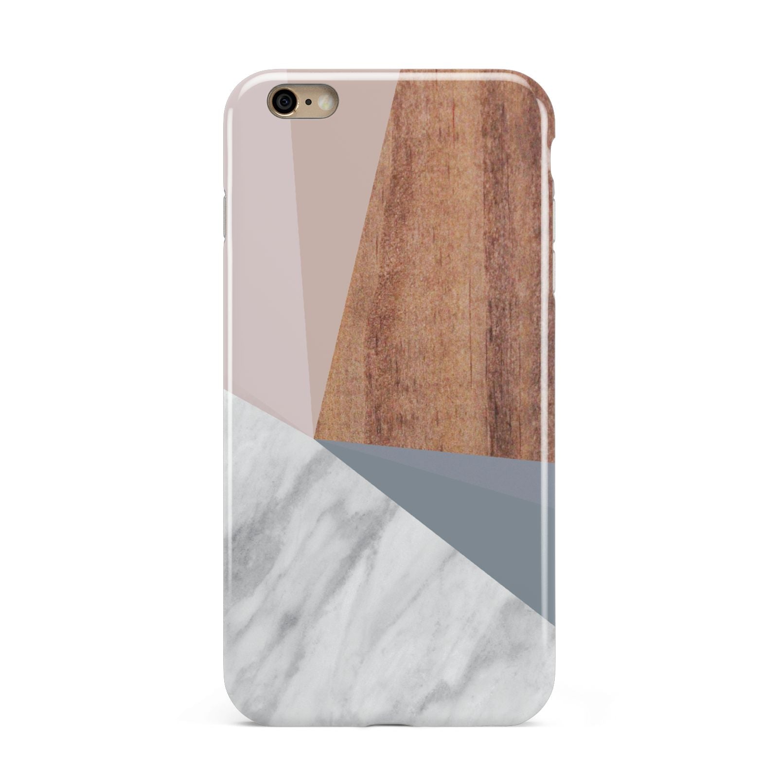 Marble Wood Geometric 1 Apple iPhone 6 Plus 3D Tough Case