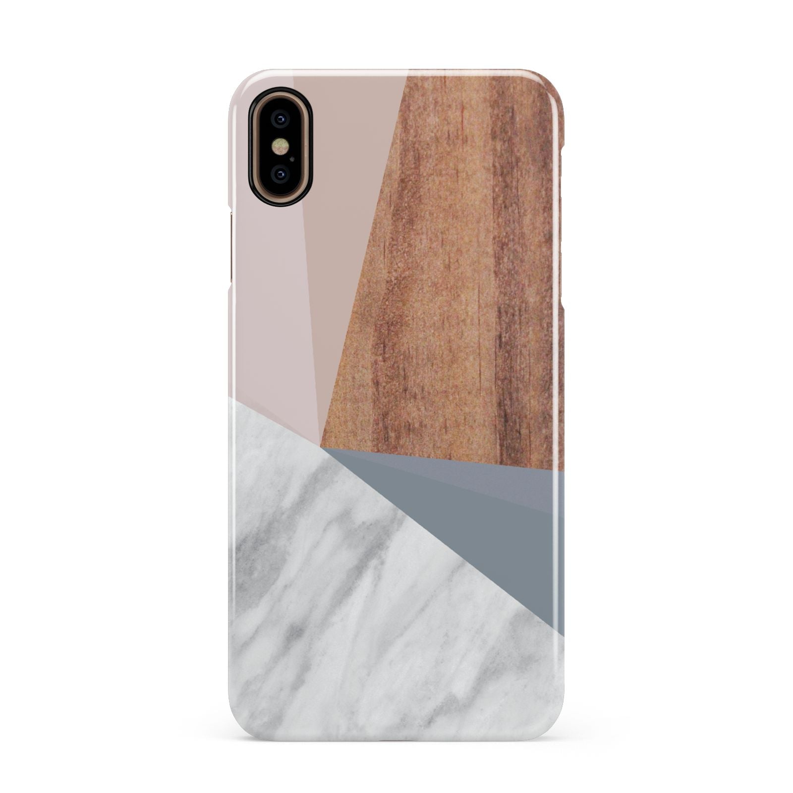 Marble Wood Geometric 1 Apple iPhone Xs Max 3D Snap Case