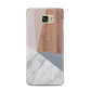 Marble Wood Geometric 1 Samsung Galaxy A5 2016 Case on gold phone