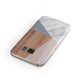 Marble Wood Geometric 1 Samsung Galaxy Case Front Close Up