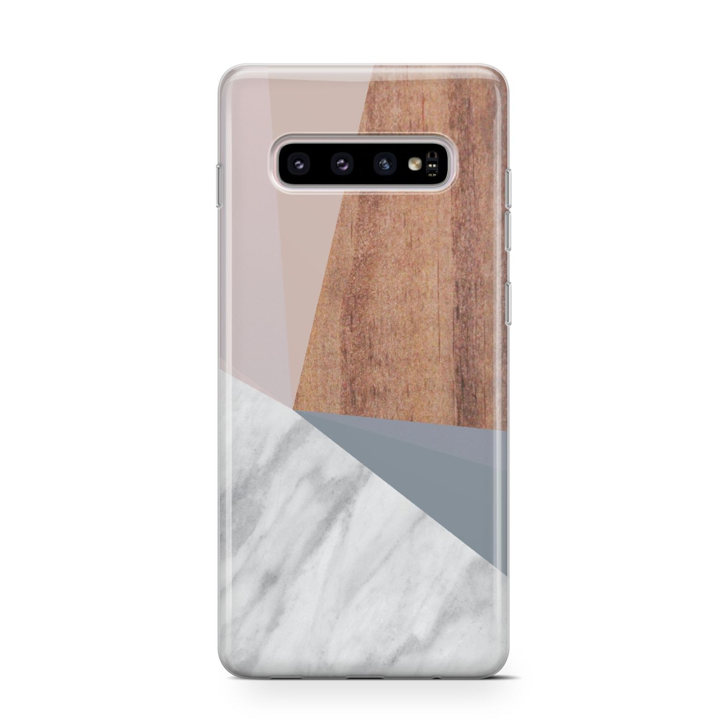 Marble Wood Geometric 1 Samsung Galaxy S10 Case