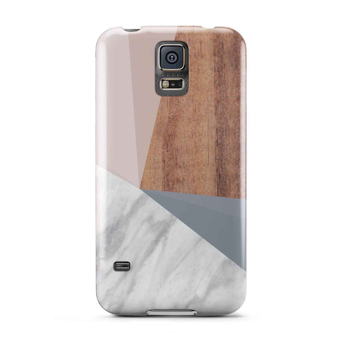 Marble Wood Geometric 1 Samsung Galaxy S5 Case