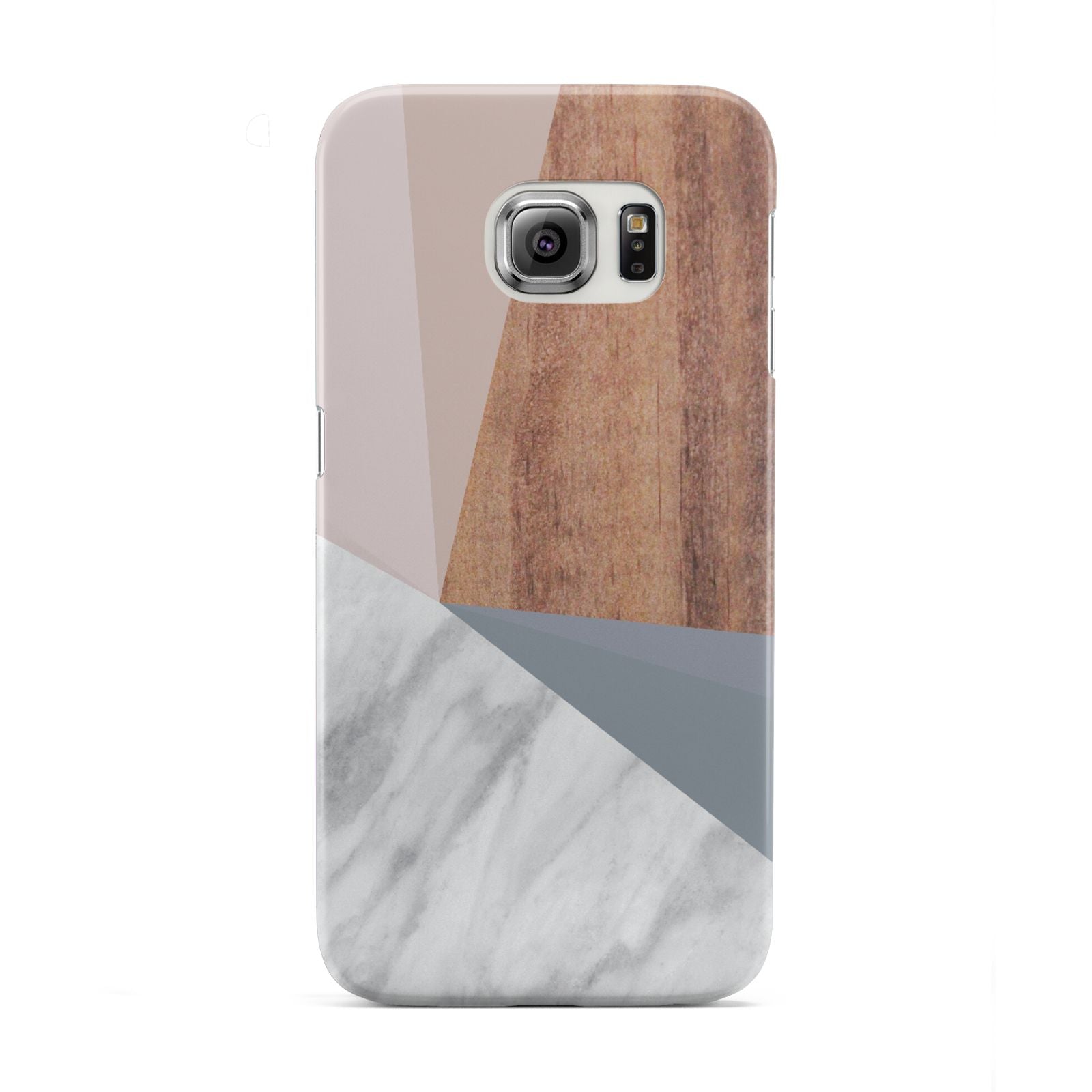 Marble Wood Geometric 1 Samsung Galaxy S6 Edge Case