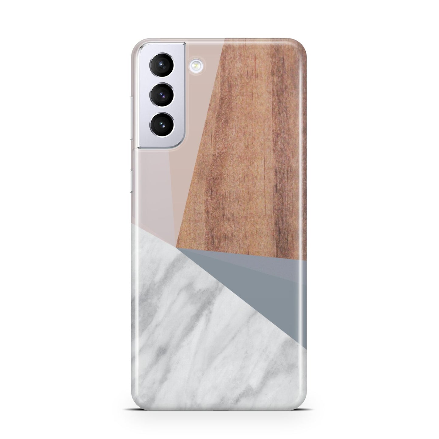 Marble Wood Geometric 1 Samsung S21 Plus Phone Case
