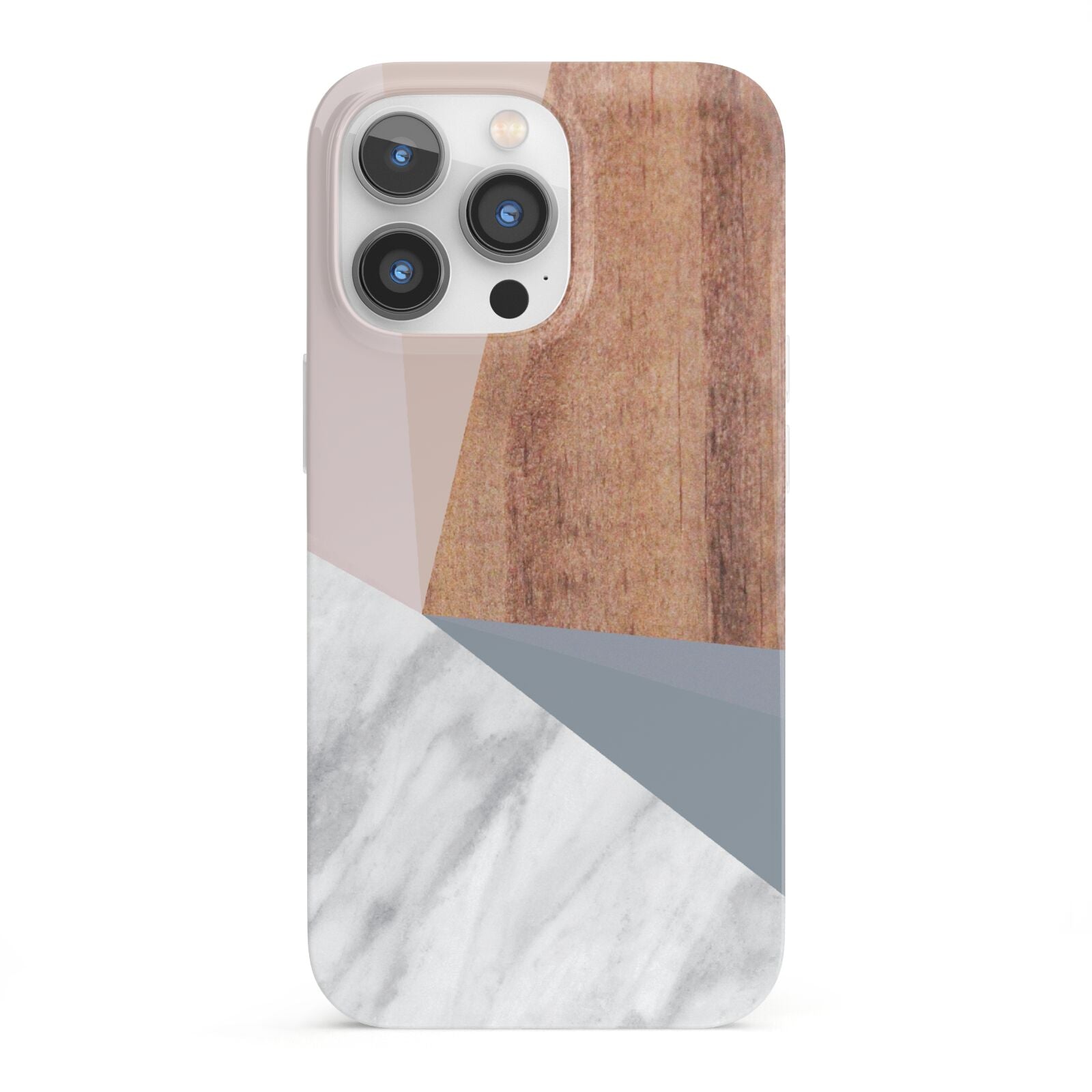 Marble Wood Geometric 1 iPhone 13 Pro Full Wrap 3D Snap Case