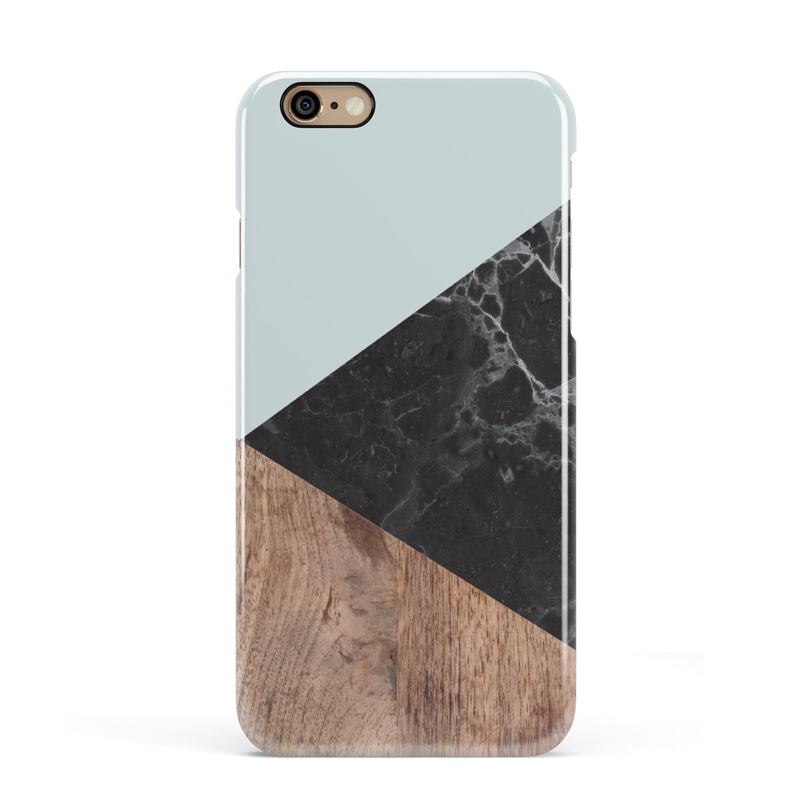 Marble Wood Geometric 2 Apple iPhone 6 3D Snap Case