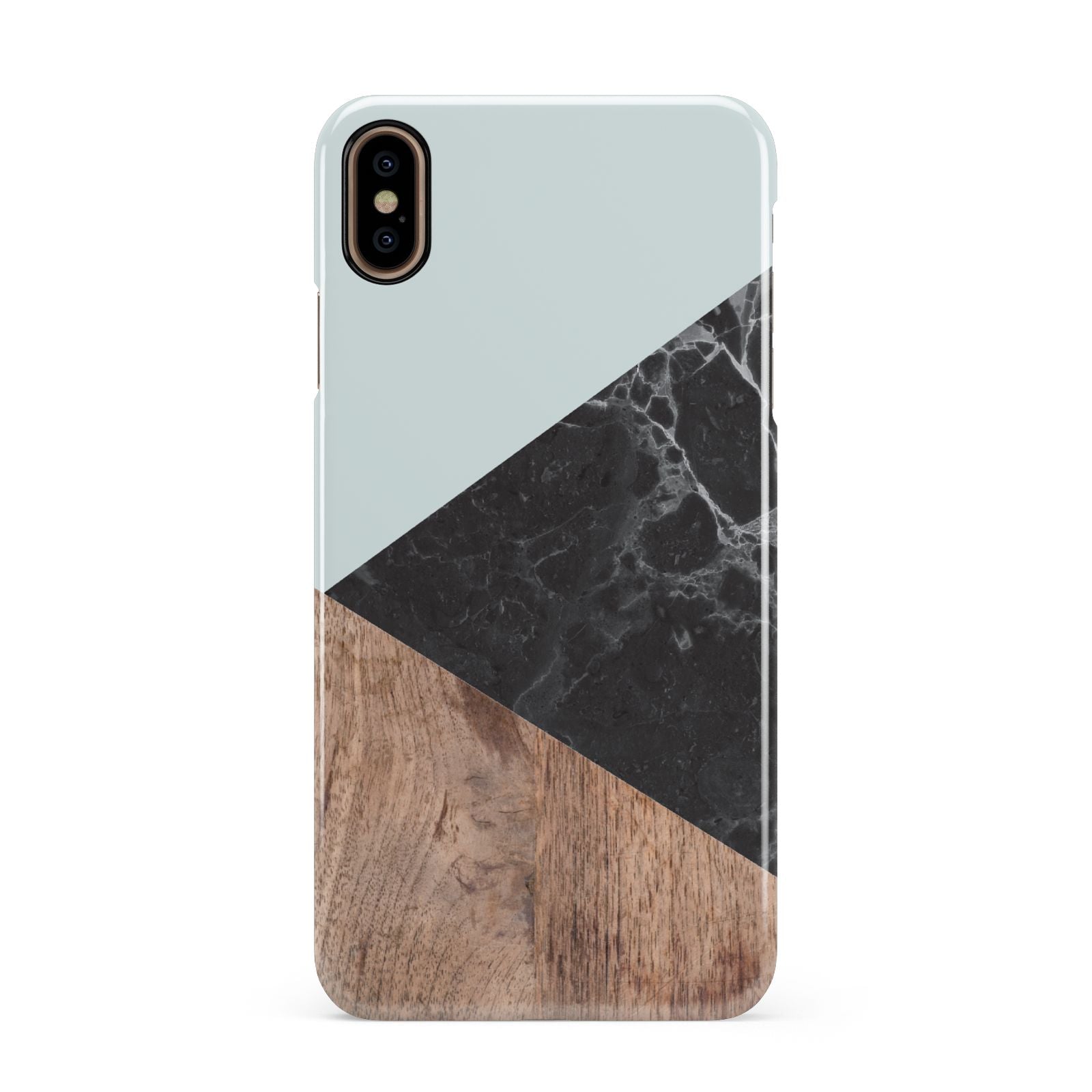 Marble Wood Geometric 2 Apple iPhone Xs Max 3D Snap Case