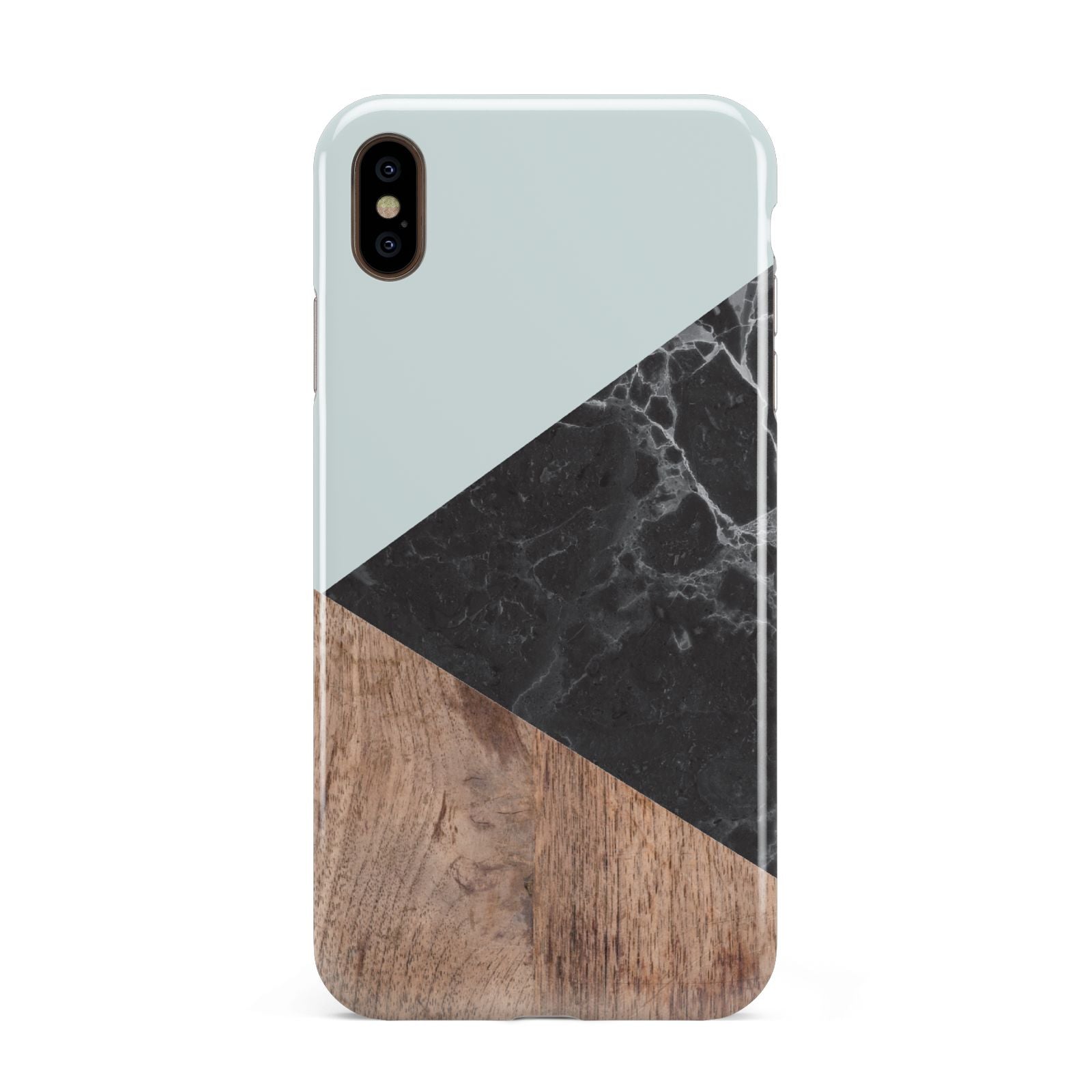 Marble Wood Geometric 2 Apple iPhone Xs Max 3D Tough Case