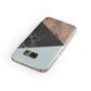 Marble Wood Geometric 2 Samsung Galaxy Case Front Close Up