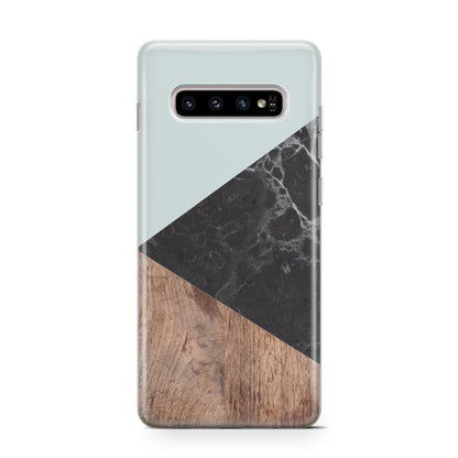 Marble Wood Geometric 2 Samsung Galaxy S10 Case