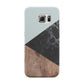 Marble Wood Geometric 2 Samsung Galaxy S6 Edge Case